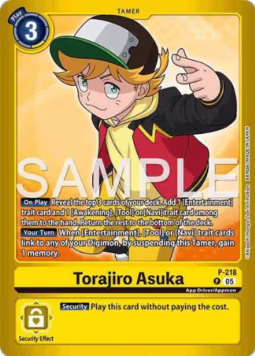 Torajiro Asuka (P-218 P), Limited Card Pack -Final Crest- — Digimon card price
