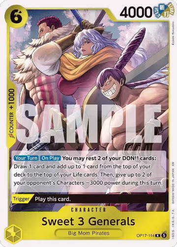 Sweet 3 Generals (OP17-114), The World's Strongest Warriors — One Piece card price