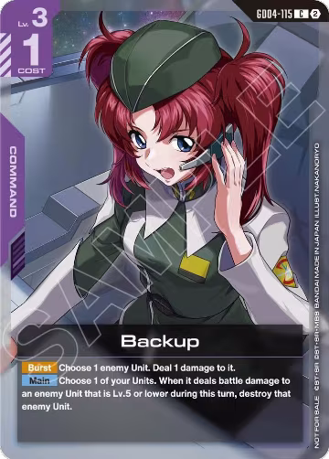 Backup (Event Pack 02) (GD04-115), Gundam Promotional Cards — Gundam card price