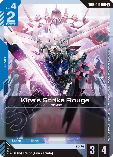Kira's Strike Rouge (Event Pack 02) (GD05-010), Gundam Promotional Cards — Gundam card price