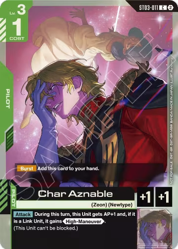 Char Aznable (World Championship Regionals 26-27 Season 2) (ST03-011), Gundam Promotional Cards — Gundam card price