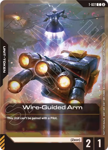 Wire-Guided Arm (T-022) Token (Left Hand) (World Championship Regionals 26-27 Season 2) (T-022), Gundam Promotional Cards — Gundam card price