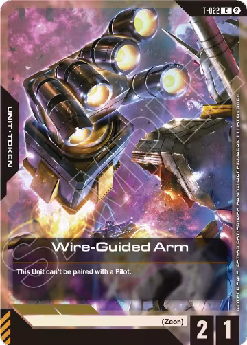 Wire-Guided Arm (T-022) Token (Right Hand) (World Championship Regionals 26-27 Season 2) (T-022), Gundam Promotional Cards — Gundam card price