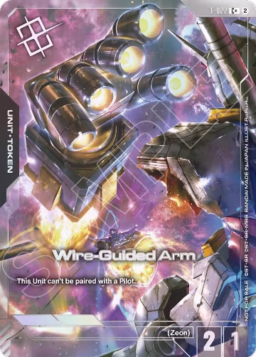 Wire-Guided Arm (T-022) Token (Right Hand) (World Championship Regionals 26-27 Season 2) (Finalist) (T-022), Gundam Promotional Cards — Gundam card price