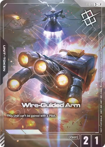 Wire-Guided Arm (T-022) Token (Left Hand) (World Championship Regionals 26-27 Season 2) (Finalist) (T-022), Gundam Promotional Cards — Gundam card price