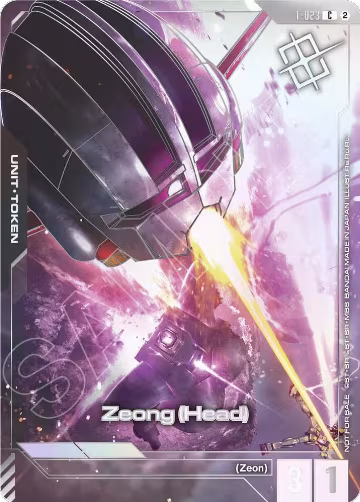 Zeong (Head) (T-023) Token (World Championship Regionals 26-27 Season 2) (Champion) (T-023), Gundam Promotional Cards — Gundam card price