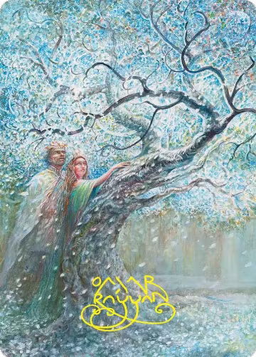 Flowering of the White Tree Art Card (Gold-Stamped Signature) (27), Art Series: The Hobbit — Magic card price