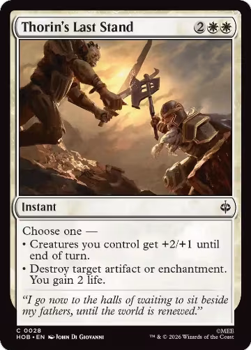 Thorin's Last Stand (28), The Hobbit — Magic card price