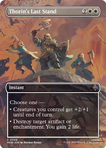 Thorin's Last Stand (Borderless) (209), The Hobbit — Magic card price