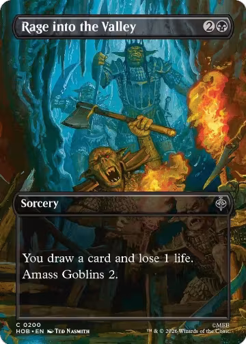 Rage into the Valley (Borderless) (200), The Hobbit — Magic card price