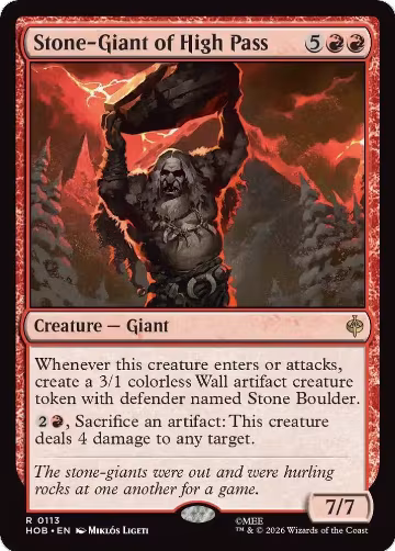 Stone-Giant of High Pass (113), The Hobbit — Magic card price