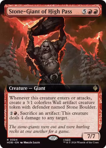 Stone-Giant of High Pass (Extended Art) (304), The Hobbit — Magic card price