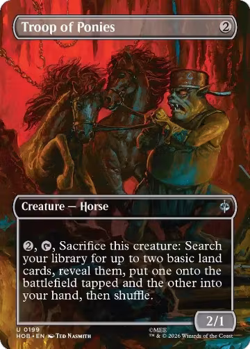 Troop of Ponies (Borderless) (199), The Hobbit — Magic card price
