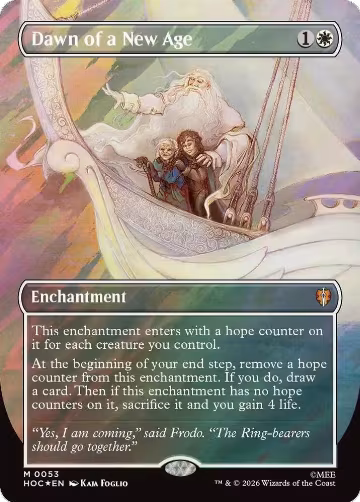 Dawn of a New Age (Borderless) (Surge Foil) (53), The Hobbit: Eternal-Legal — Magic card price