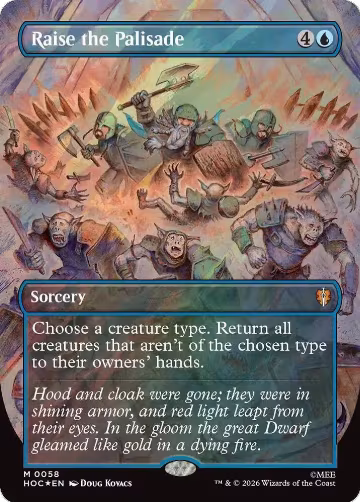Raise the Palisade (Borderless) (Surge Foil) (58), The Hobbit: Eternal-Legal — Magic card price