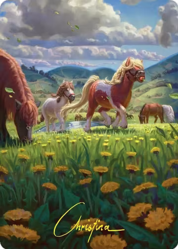 Troop of Ponies Art Card (Gold-Stamped Signature) (1) — card price
