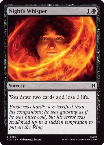 Night's Whisper (189), The Hobbit: Eternal-Legal — Magic card price