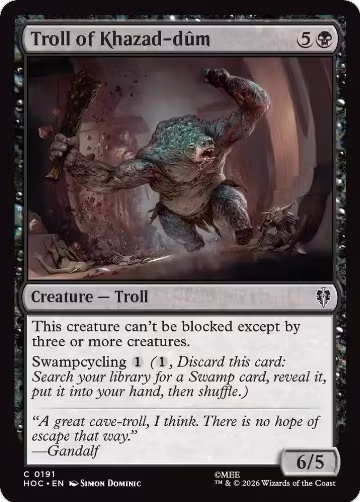 Troll of Khazad-dum (191), The Hobbit: Eternal-Legal — Magic card price
