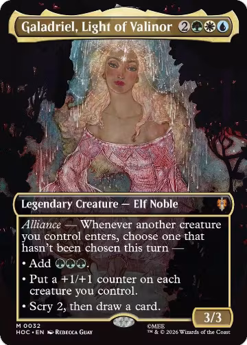 Galadriel, Light of Valinor (Borderless) (32), The Hobbit: Eternal-Legal — Magic card price