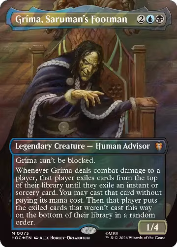 Grima, Saruman's Footman (Borderless) (Surge Foil) (73), The Hobbit: Eternal-Legal — Magic card price
