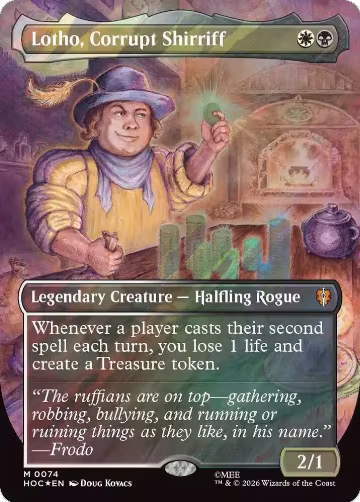 Lotho, Corrupt Shirriff (Borderless) (Surge Foil) (74), The Hobbit: Eternal-Legal — Magic card price