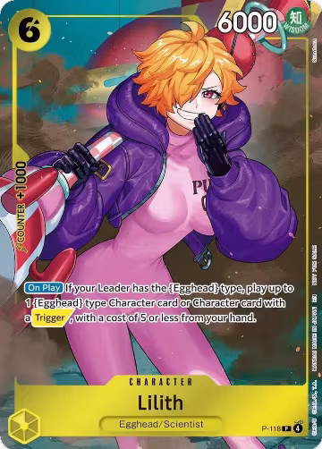 Lilith (Event Pack Vol. 9) (P-118), One Piece Promotion Cards — One Piece card price
