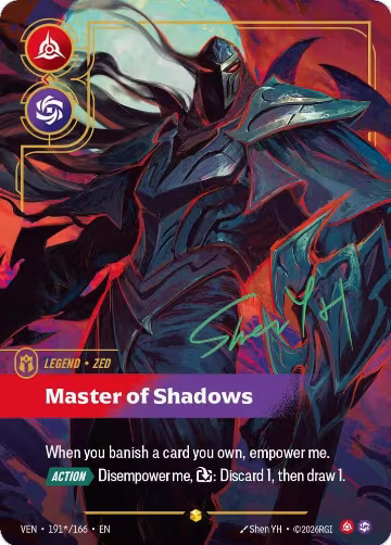 Zed, Master of Shadows (Signature) (191*/166) — card price