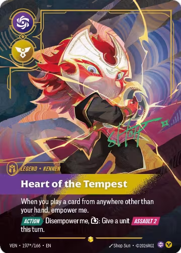 Kennen, Heart of the Tempest (Signature) (197*/166) — card price