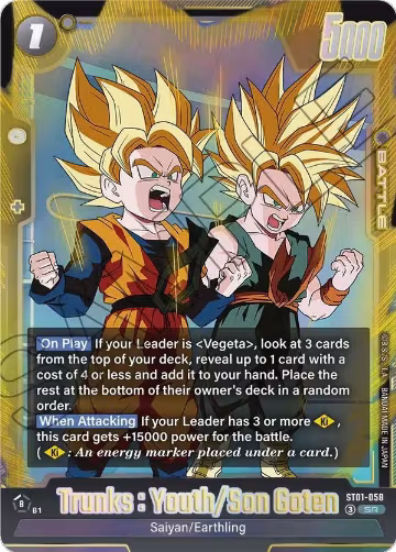 Trunks : Youth/Son Goten (ST01-058), Story Booster 01 — DB Fusion card price