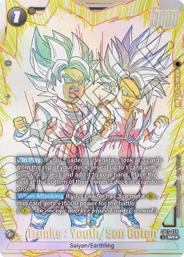 Trunks : Youth/Son Goten (Alternate Art) (ST01-058), Story Booster 01 — DB Fusion card price
