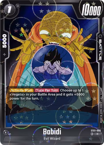Babidi - ST01-060 (Dragon Ball Pattern) (ST01-060), Story Booster 01 — DB Fusion card price