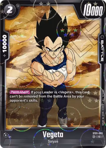 Vegeta - ST01-063 (Dragon Ball Pattern) (ST01-063), Story Booster 01 — DB Fusion card price