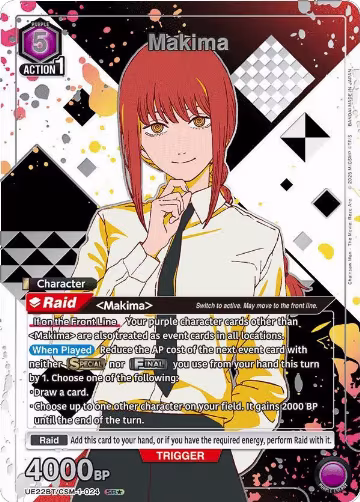 Makima (024) (SR*) (Box Topper Silver Foil) (UE22BT/CSM-1-024), CHAINSAW MAN — Union Arena card price