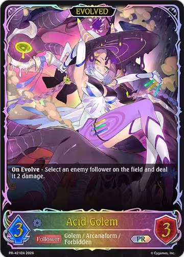 Acid Golem (Evolved) (PR-421EN), Shadowverse: Evolve Promo Cards — Shadowverse card price
