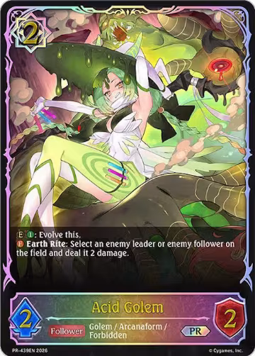 Acid Golem (PR-439EN), Shadowverse: Evolve Promo Cards — Shadowverse card price