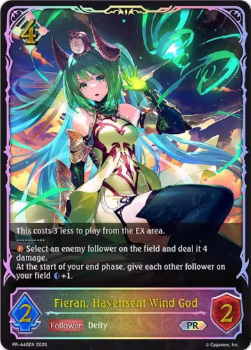 Fieran, Havensent Wind God (PR-446EN), Shadowverse: Evolve Promo Cards — Shadowverse card price