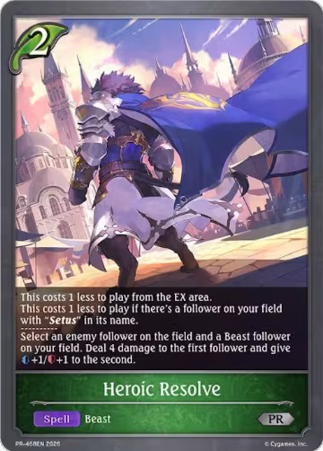 Heroic Resolve (PR-468EN), Shadowverse: Evolve Promo Cards — Shadowverse card price
