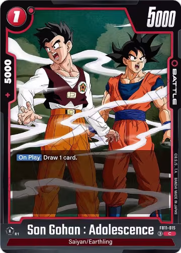 Son Gohan : Adolescence - FB11-015 (FB11-015), Brightness of Hope — DB Fusion card price