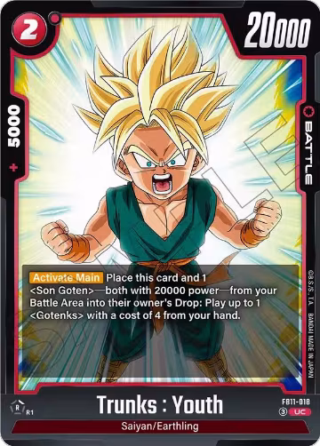 Trunks : Youth - FB11-018 (FB11-018), Brightness of Hope — DB Fusion card price
