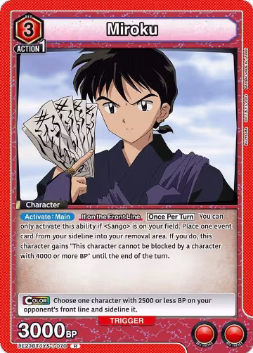 Miroku (070) (UE23BT/IYS-1-070), Inuyasha — Union Arena card price