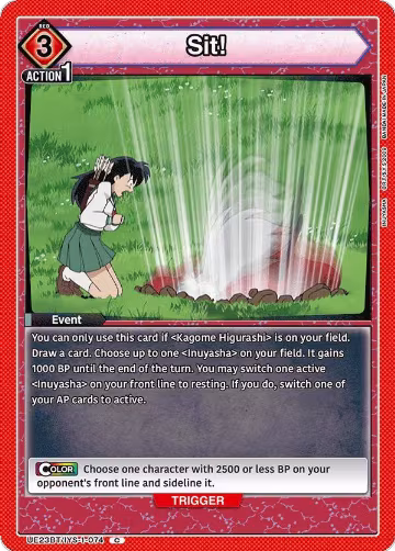 Sit! (UE23BT/IYS-1-074), Inuyasha — Union Arena card price