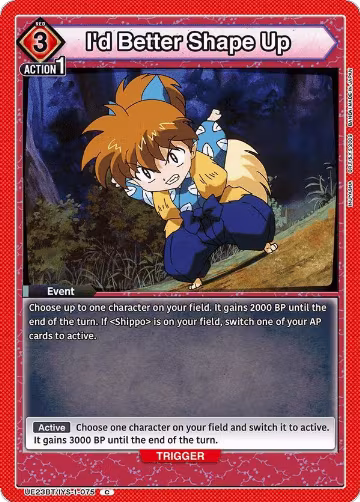 I'd Better Shape Up (UE23BT/IYS-1-075), Inuyasha — Union Arena card price