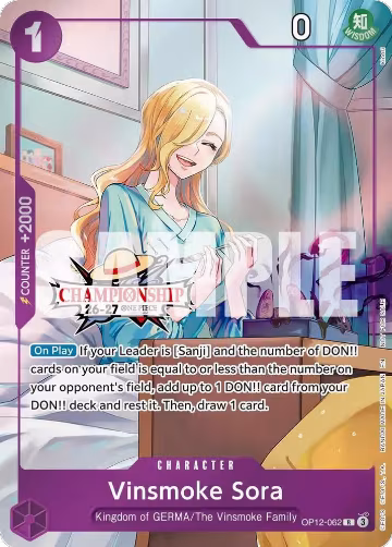 Vinsmoke Sora (CS 26-27 Celebration Pack) (OP12-062), One Piece Promotion Cards — One Piece card price