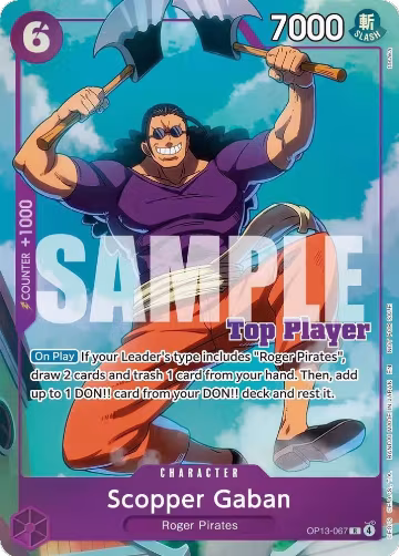 Scopper Gaban (CS 26-27 Top Player Pack Vol. 1) (OP13-067), One Piece Promotion Cards — One Piece card price