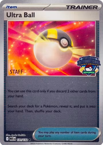 Ultra Ball - 131/132 (North America International Championship) [Staff] (131/132), League & Championship Cards — Pokémon card price
