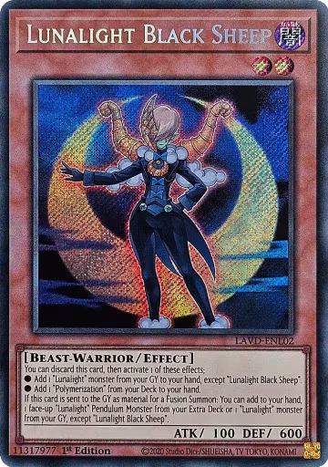 Lunalight Black Sheep (Secret Rare) (LAVD-ENL02), Legendary Arc-V Decks — Yu-Gi-Oh! card price
