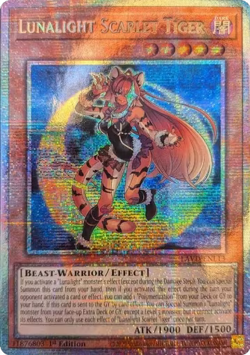 Lunalight Scarlet Tiger (Starlight Rare) (LAVD-ENL13), Legendary Arc-V Decks — Yu-Gi-Oh! card price