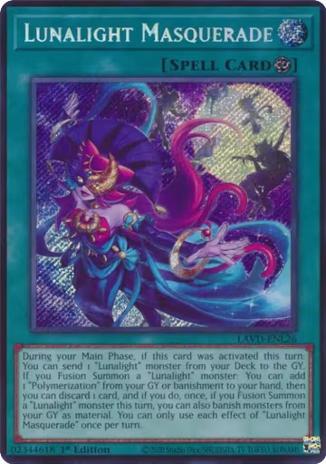 Lunalight Masquerade (Secret Rare) (LAVD-ENL26), Legendary Arc-V Decks — Yu-Gi-Oh! card price