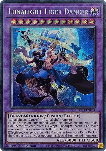 Lunalight Liger Dancer (Secret Rare) (LAVD-ENL34), Legendary Arc-V Decks — Yu-Gi-Oh! card price