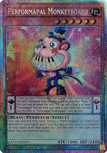 Performapal Monkeyboard (Starlight Rare) (LAVD-ENO04), Legendary Arc-V Decks — Yu-Gi-Oh! card price